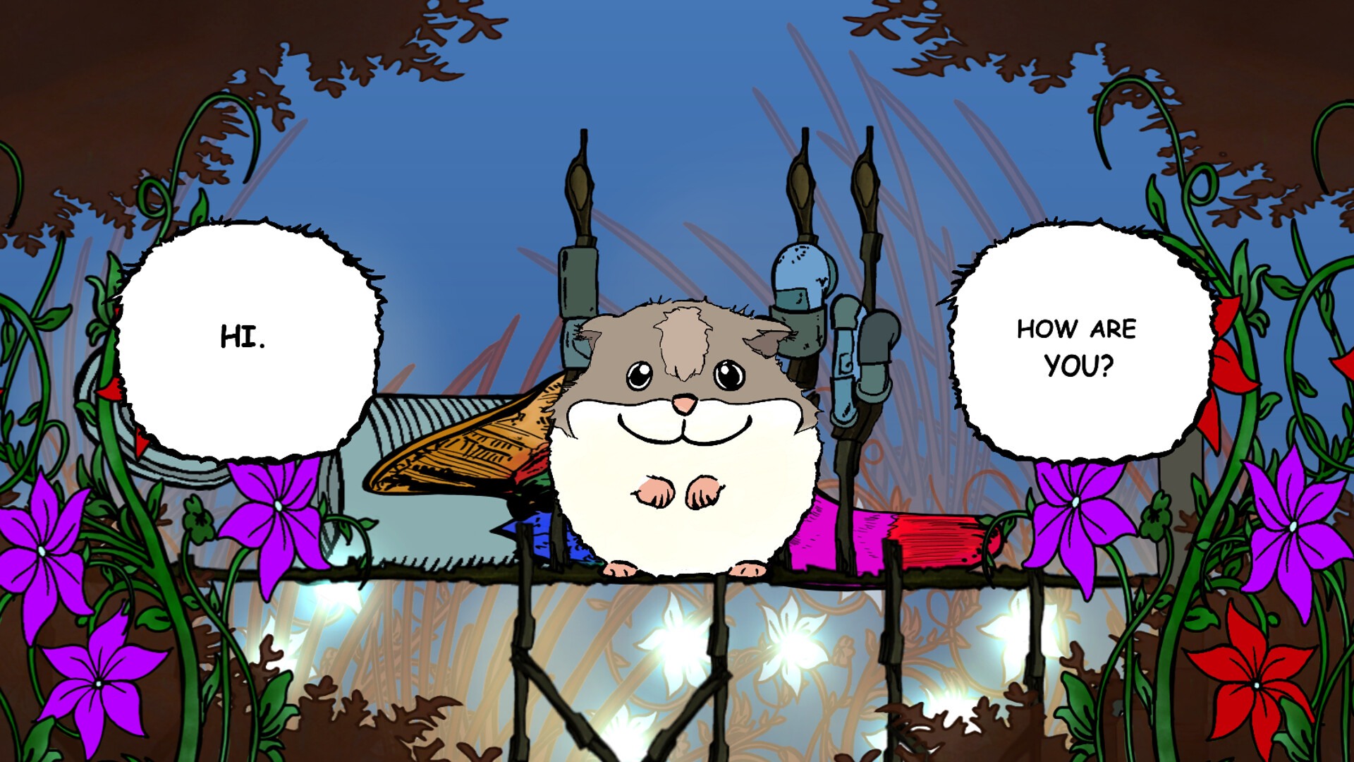 Visual novel for the kids: Lumi And Baby - Hamster And Baby Dragon screenshot 1
