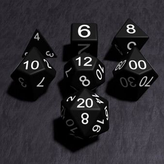 True Dice Roller - Black Matte Dice