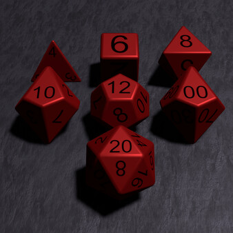 True Dice Roller - Crimson Matte Dice