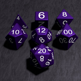 True Dice Roller - Deep Purple Matte Dice