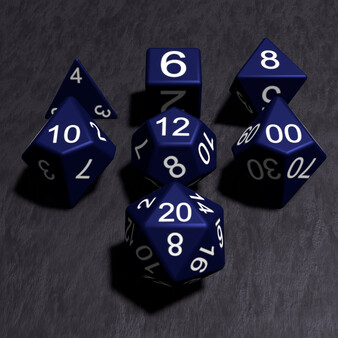 True Dice Roller - Navy Matte Dice