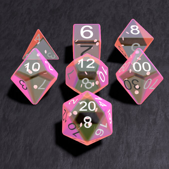 True Dice Roller - Sakura Glass Dice