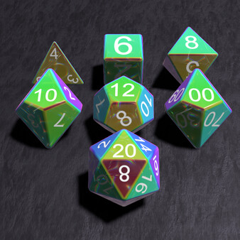 True Dice Roller - Rainbow Glass Dice