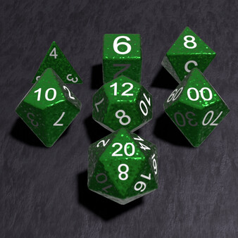 True Dice Roller - Pine Glitter Dice