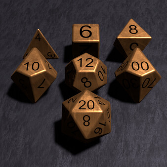 True Dice Roller - Copper Metal Dice
