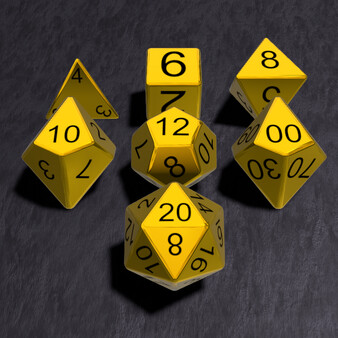 True Dice Roller - Pure Gold Metal Dice