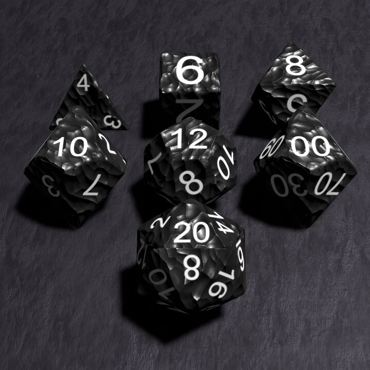 True Dice Roller Raw Obsidian Stone Dice on Steam