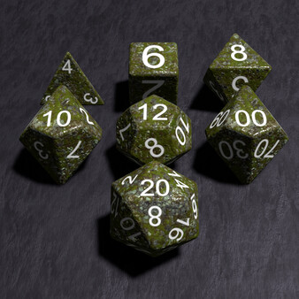 True Dice Roller - Moss Rock Novelty Dice