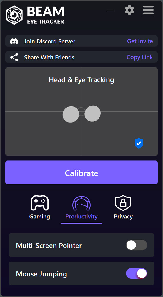 Beam Eye Tracker Demo #3