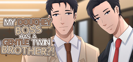 My Douchey Boss Has a Gentle Twin Brother?! - BL Visual Novel Cover Image