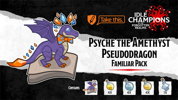 Idle Champions - Psyche the Amethyst Pseudodragon Familiar Pack for steam Idle Champions - Psyche the Amethyst Pseudodragon Familiar Pack for steam