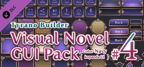 Tyrano Builder - Visual Novel GUI Pack #4 Color-Navy [kopanda UI]