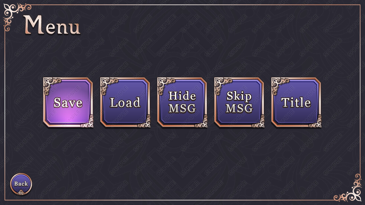 Tyrano Builder - Visual Novel GUI Pack #4 Color-Navy [kopanda UI] #7