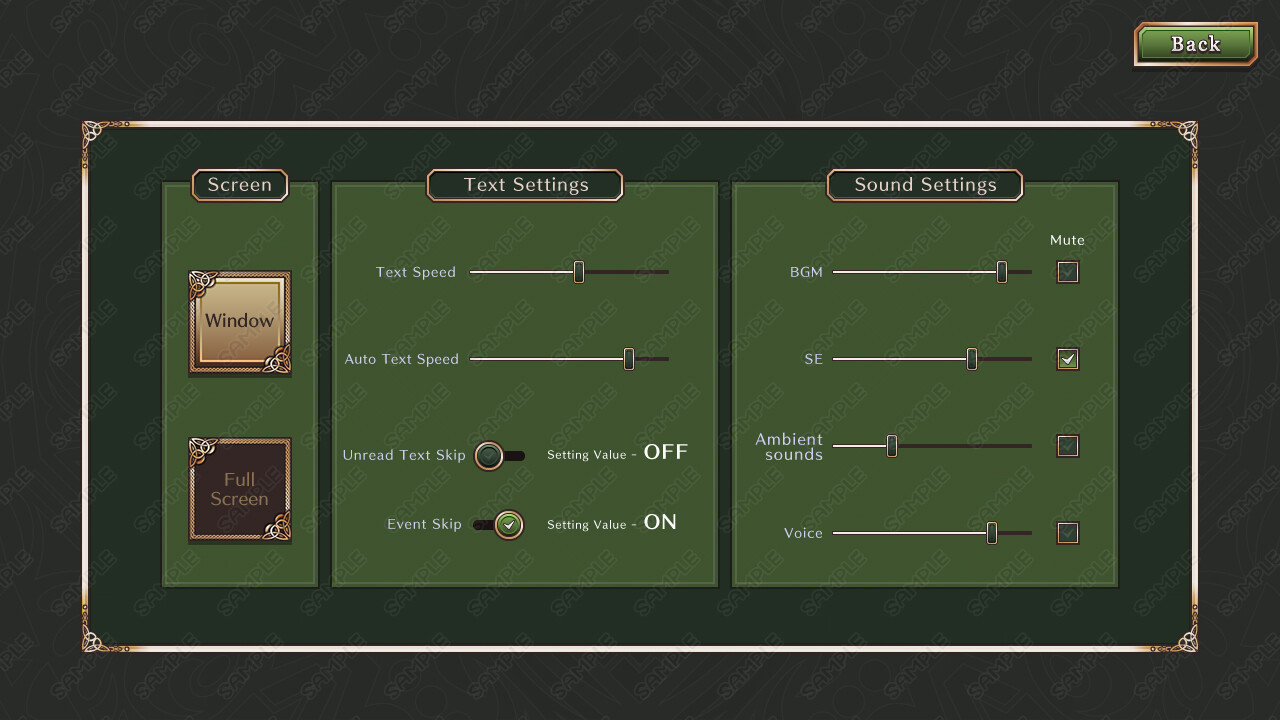 Tyrano Builder - Visual Novel GUI Pack #4 Color-Spruce [kopanda UI] #11