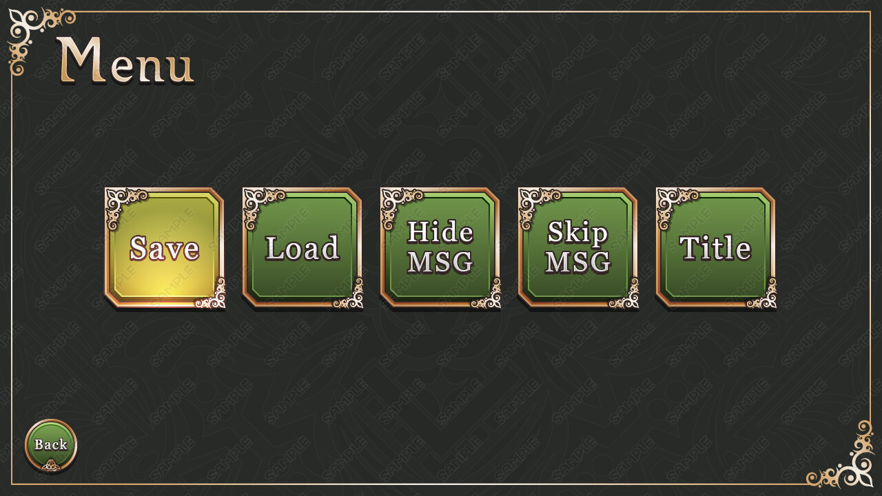 Tyrano Builder - Visual Novel GUI Pack #4 Color-Spruce [kopanda UI] #7