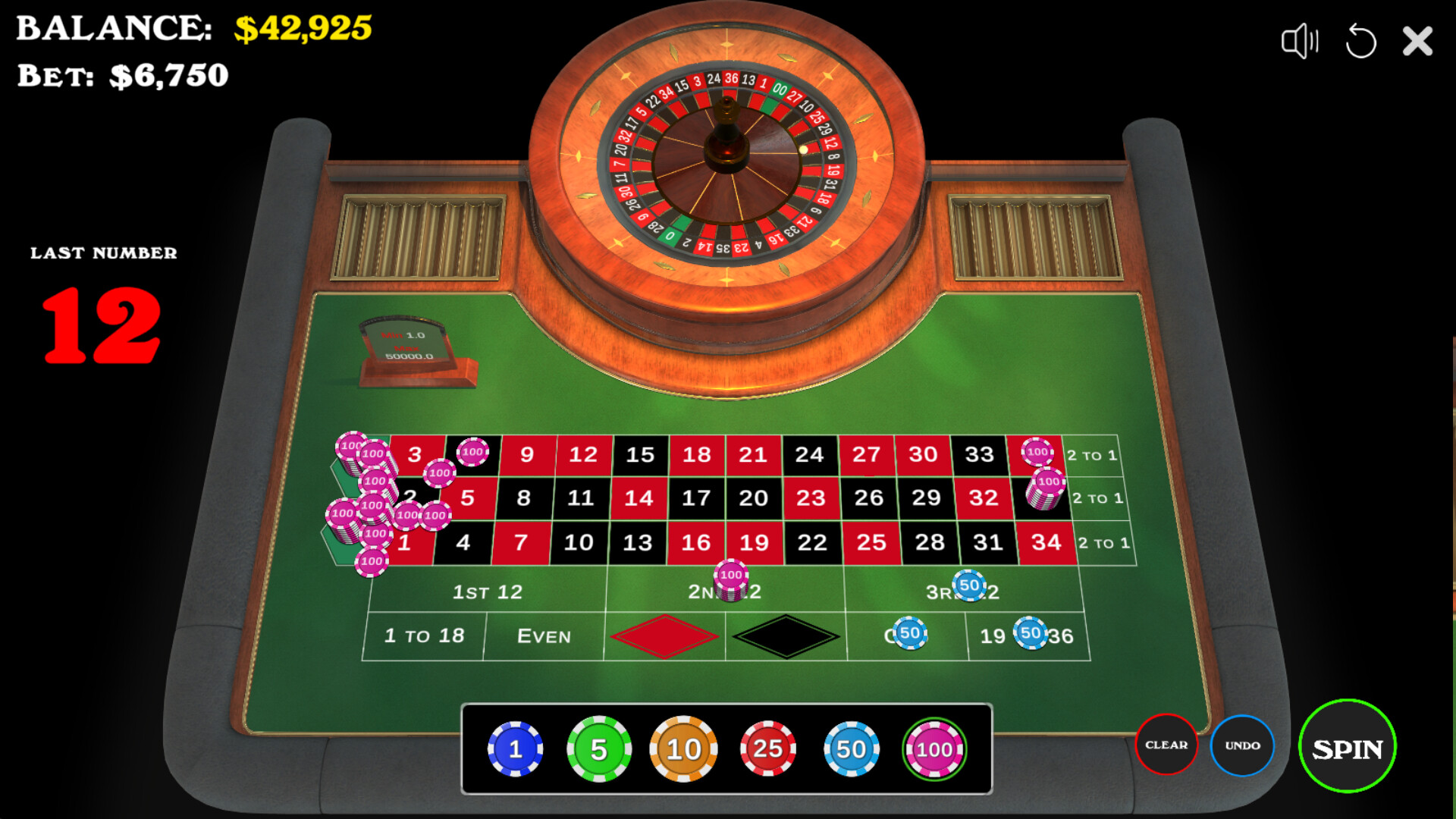 Roulette sim