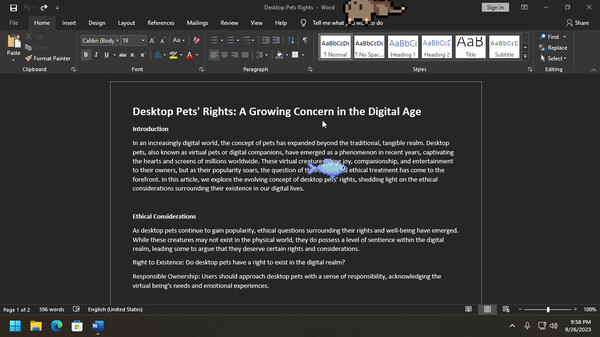 Скриншот из Desktop Pet Project