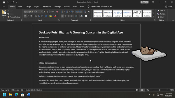 Скриншот из Desktop Pet Project