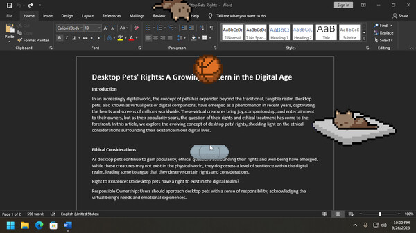 Скриншот из Desktop Pet Project