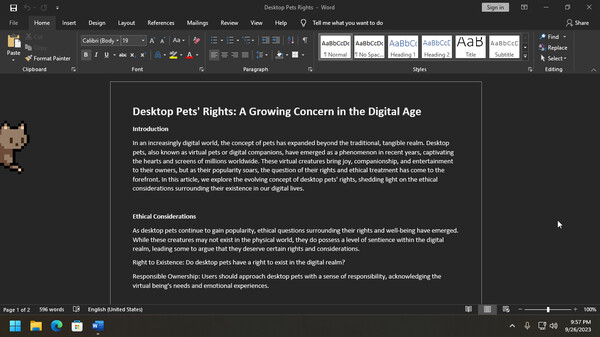 Скриншот из Desktop Pet Project