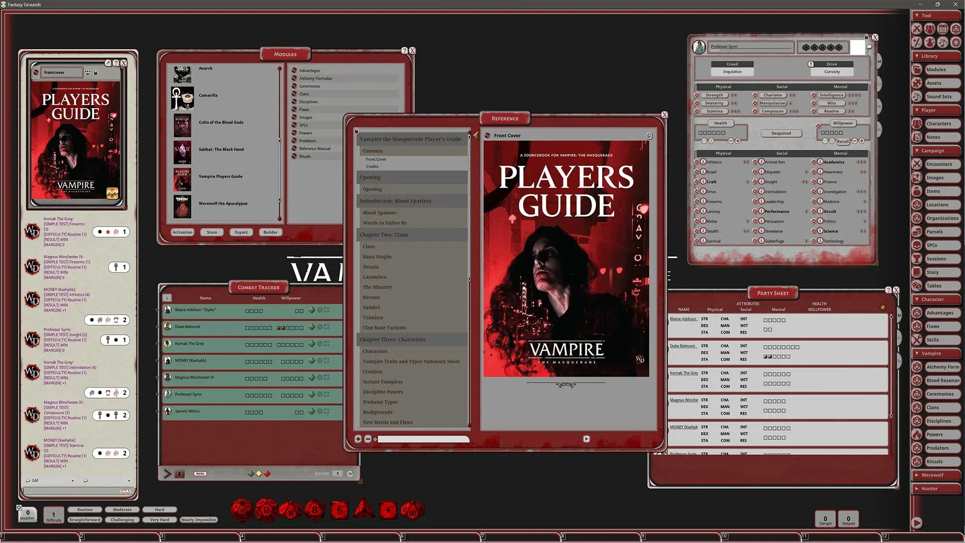 Steam Workshop::Vampire: The Masquerade v20 Character Sheet