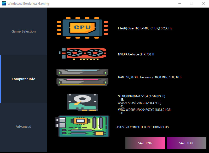 Windowed Borderless Gaming screenshot screenshot 1