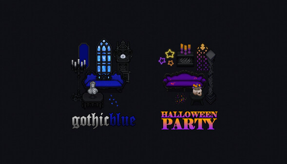 RPG Maker MZ - Gothic Blue Halloween Party