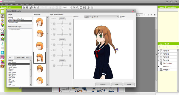 Manga Maker Comipo-游戏截图