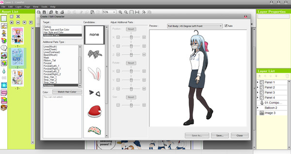 Manga Maker Comipo-游戏截图