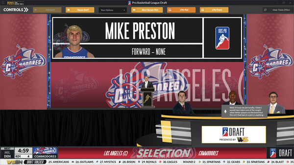 Скриншот из Draft Day Sports: Pro Basketball 2024