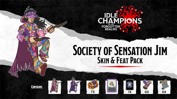 Idle Champions - Society of Sensation Jim Skin & Feat Pack