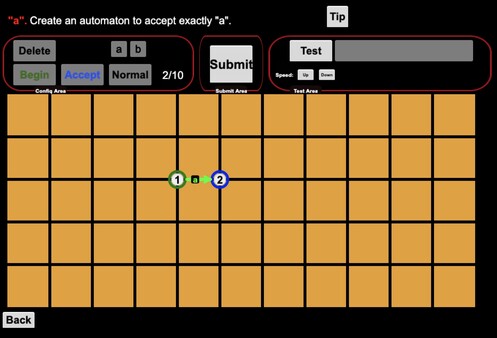 Скриншот из Finite State Automaton Challenges