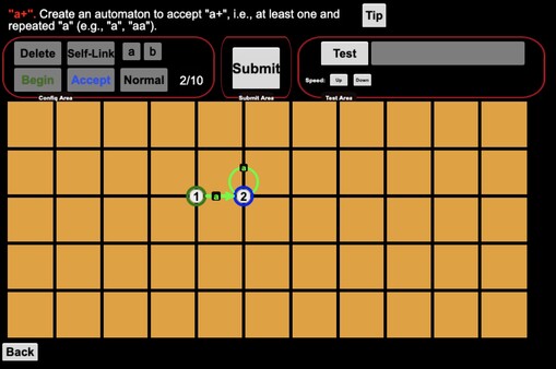 Скриншот из Finite State Automaton Challenges