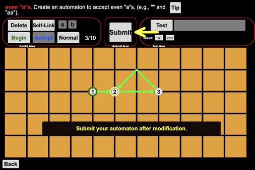 Скриншот из Finite State Automaton Challenges