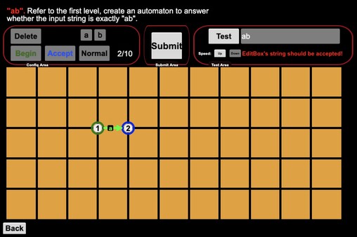 Скриншот из Finite State Automaton Challenges