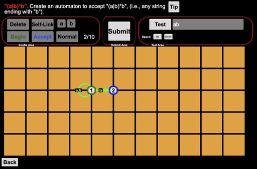 Скриншот из Finite State Automaton Challenges
