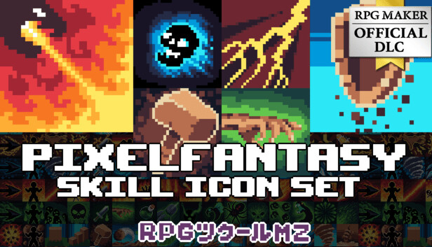 Steam：RPGツクールMZ - Pixel Fantasy Skill Icon Set