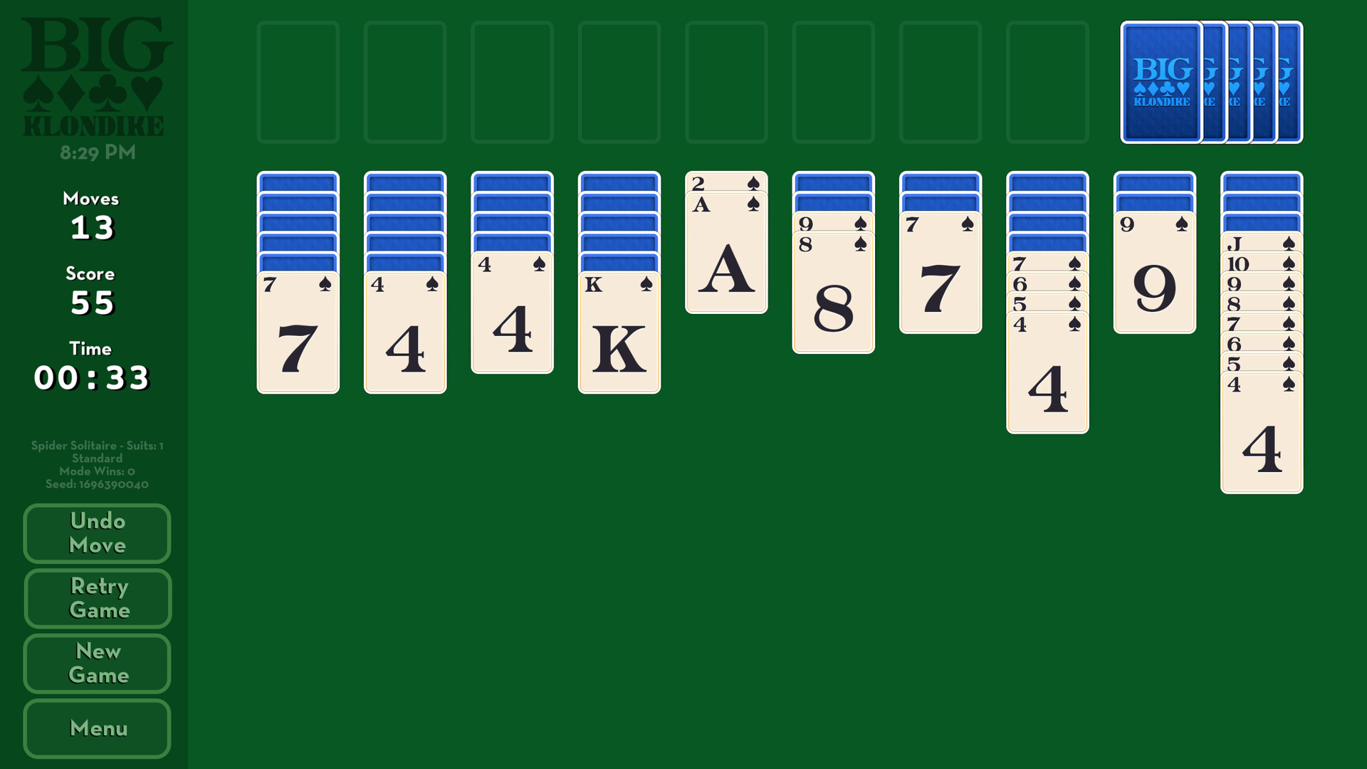 🕹️ Play Spider Solitaire Game: Free Online 1, 2, or 4 Suit