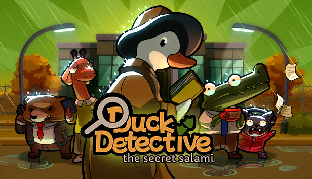 Imagen de la cápsula de "Duck Detective: The Secret Salami" que utilizó RoboStreamer para las transmisiones en Steam