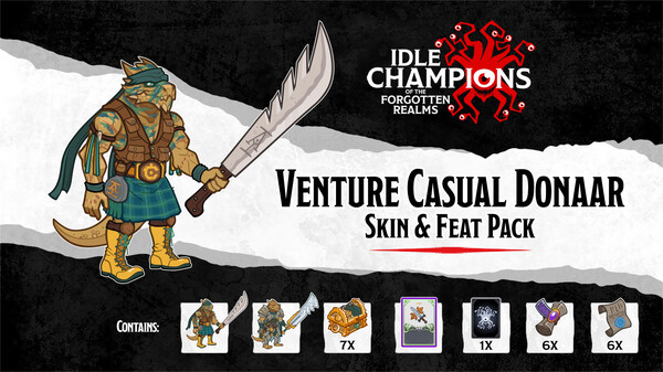 Idle Champions - Venture Casual Donaar Skin & Feat Pack