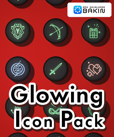 RPG Developer Bakin Glowing Icon Pack