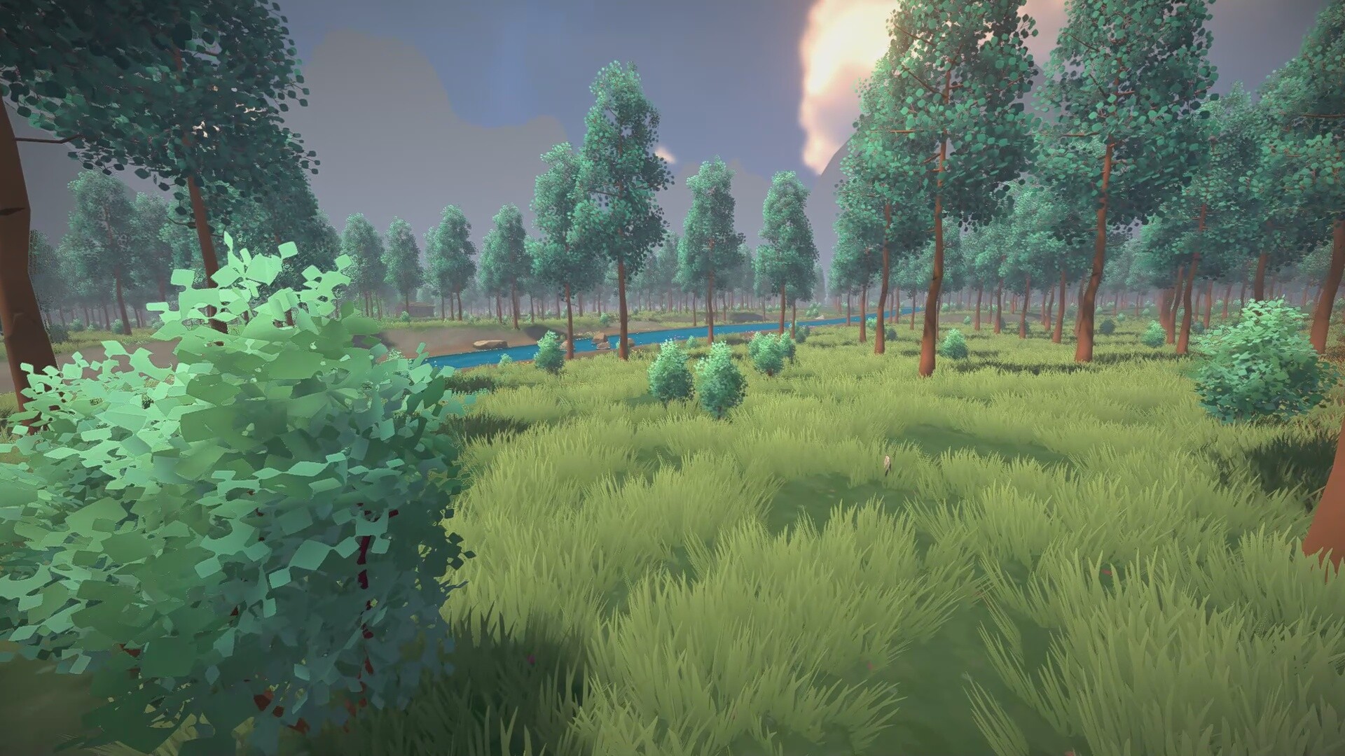 Screenshot of a roblox forest survival game