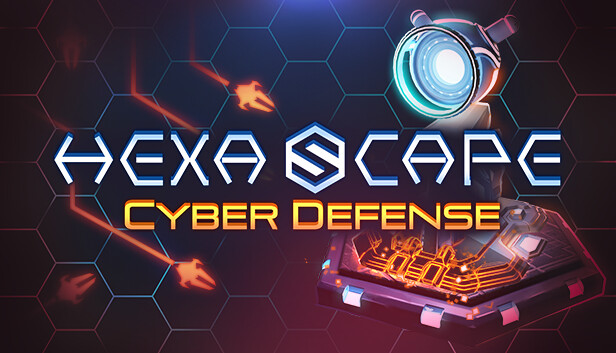 Imagen de la cápsula de "HexaScape: Cyber Defense" que utilizó RoboStreamer para las transmisiones en Steam