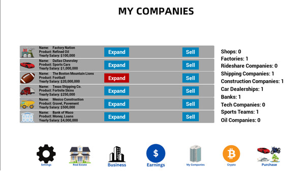 Billionaire Simulator - Rags to Richesfor windows and Linux 1