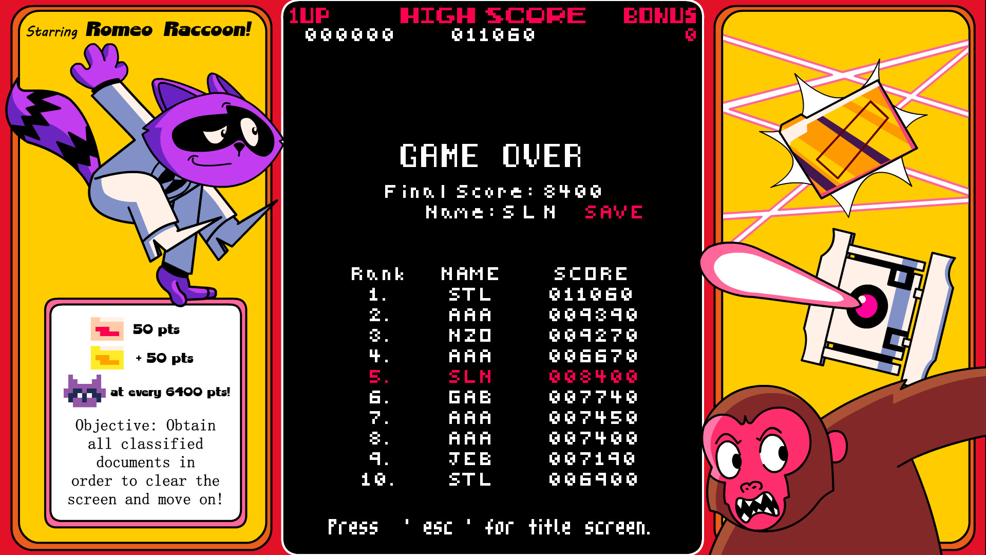 Super Spy Raccoon Demo #3