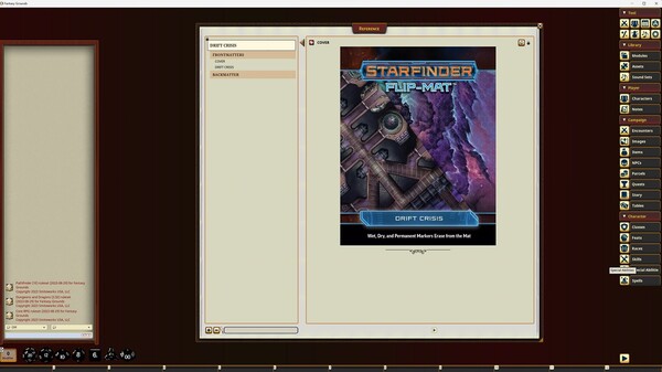 Fantasy Grounds - Starfinder RPG - Starfinder Flip-Mat - Drift Crisis