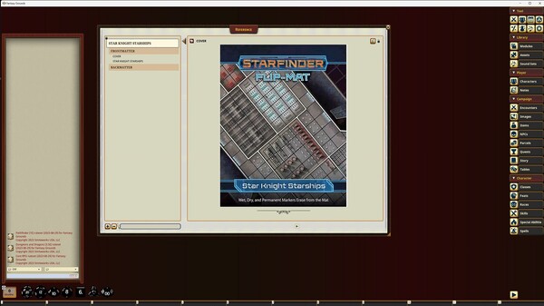 Fantasy Grounds - Starfinder RPG - Starfinder Flip-Mat - Star Knight Starships