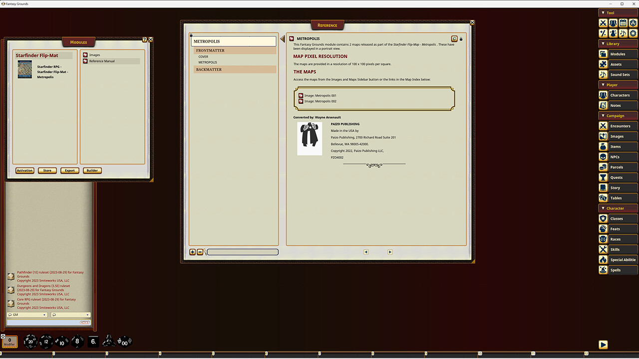 Fantasy Grounds - Starfinder RPG - Starfinder Flip-Mat - Metropolis #5