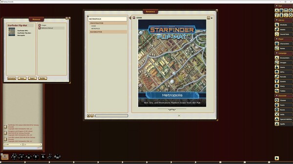 Fantasy Grounds - Starfinder RPG - Starfinder Flip-Mat - Metropolis