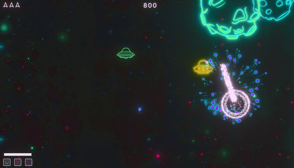 Asteroids Neon game for Linux 1